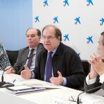 Pilar del Olmo, Tomás Villanueva, Juan Vicente Herrera y Juan Antonio Alcaraz, de CaixaBank
