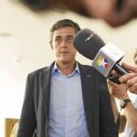 Eduardo Madina, ayer a su llegada a la reunión del Grupo Socialista del Congreso