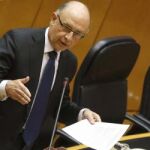 Montoro, durante su intervención en la sesión de control al Gobierno esta tarde en el pleno del Senado.