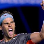 Rafael Nadal celebra su victoria