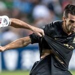 El futbolista español Álvaro Negredo (c), en un partido ya con el Manchester City.