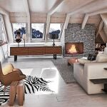 Imagen de un piso piloto de la urbanización de Bárcenas en Baqueira