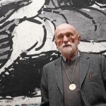 El pintor, ayer en el Círculo, con la Medalla de Oro