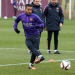 Douglas, durante un entrenamiento