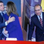 González saluda a Báñez en presencia del ex presidente mexicano, Felipe Calderón