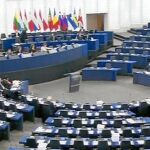 El Parlamento Europeo, casi vacío, durante el debate que se vivió ayer sobre la ley del aborto