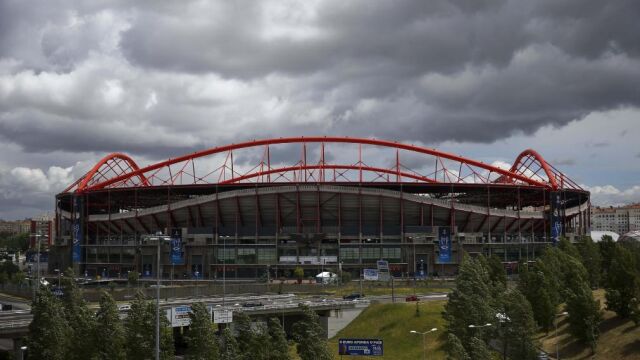 Vista del estadio de La Luz, en Lisboa, donde juega sus partidos el Benfica y sede de la final de la Liga de Campeones.