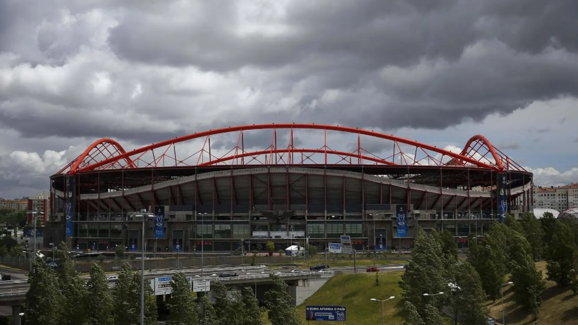 Vista del estadio de La Luz, en Lisboa, donde juega sus partidos el Benfica y sede de la final de la Liga de Campeones.