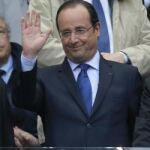 El presidente francés, François Hollande, ayer, en la final de la Copa de Francia de fútbol.