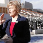 La nacionalista Nicola Sturgeon, ayer, en el Parlamento de Edimburgo