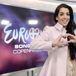 La cantante Ruth Lorenzo durante un acto con motivo de su presentación.