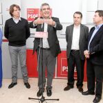 Julio Villarrubia interviene en la jornada que los socialistas celebraron ayer en Palencia sobre municipalismo y la reforma local, en presencia de Abel caballero, García-Page, Carlos Martínez y Miriam Andrés