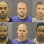 Caesar R. Goodson Jr., Garrett E. Miller and Edward M. Nero, William G. Porter, Brian W. Rice y Alicia D. White, los seis policías imputados