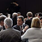 Artur Mas, durante la conferencia-coloquio que ha ofrecido hoy en el ciclo "El Moment Zero".