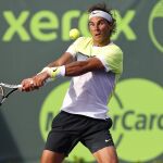 Rafa Nadal, durante el partido frente a Nicolás Almagro