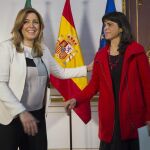 Susana Diaz, junto a Teresa Rodriguez