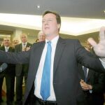 Cameron, ayer, en Belfast (Irlanda del Norte)