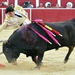 Derechazo del diestro charro Juan del Álamo, esta tarde en Albacete