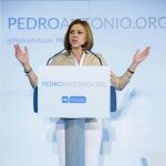 La secretaria general del PP, María Dolores de Cospedal, ayer en Cieza (Murcia).