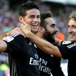 El Madrid goleó al Granada en la primera vuelta con dos goles de James, uno de Cristiano y otro de Benzema