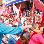 Dilma Rousseff, ayer, durante un acto electoral en Minas Gerais