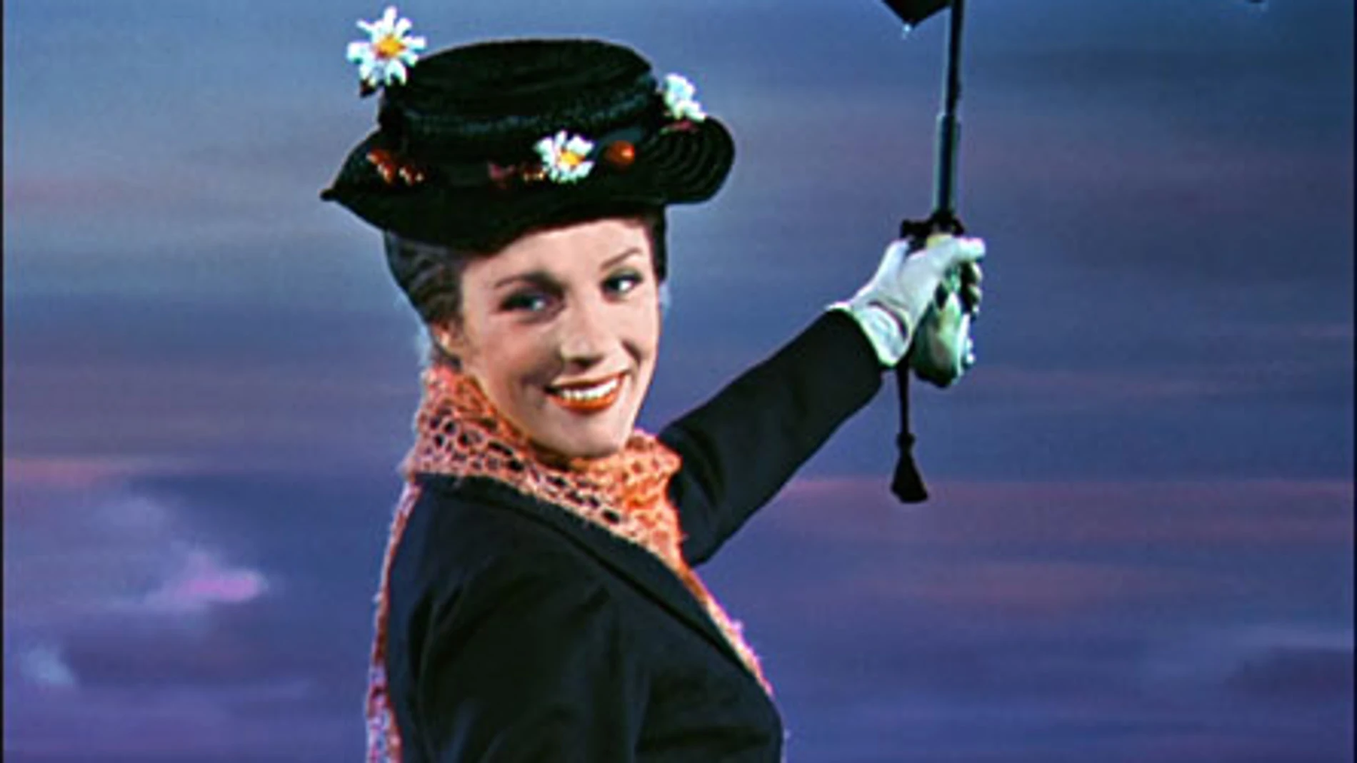 Julie Andrews en su personaje de Mary Poppins