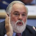 Miguel Arias Cañete, durante el examen en la Eurocámara