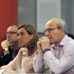 Los socialistas José Zaragoza (i), Carme Chacón (c) y José Montilla en una imagen de archivo