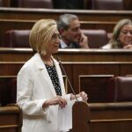 Rosa Díez, ayer, 10 de junio, en el Congreso.