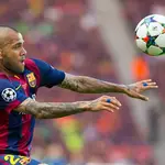 Dani Alves durante su etapa en el Barcelona