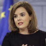 La vicepresidenta del Gobierno, Soraya Sáenz de Santamaría