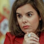 La vicepresidenta primera del Gobierno, Soraya Sáenz de Santamaría. EFE/Emilio Naranjo