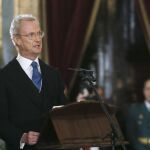 El ministro de Defensa Pedro Morenés, durante su intervención en los actos de la Pascua Militar