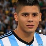 Marcos Rojo, con la selección de Argentina
