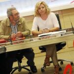 Cándido Méndez se reunió ayer con Elena Valenciano en Ferraz