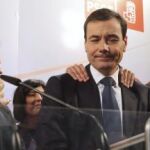 Tomás Gómez, durante su comparecencia esta mañana para hablar de su destitución.