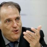 El presidente de la Liga de Fútbol Profesional, Javier Tebas.