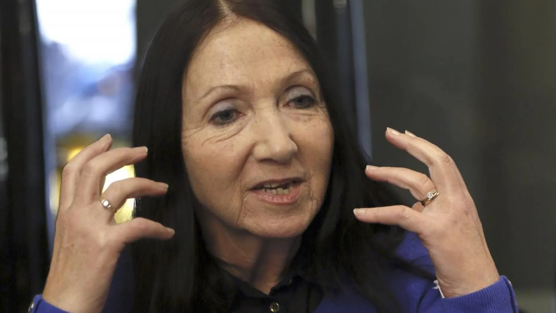 Jane Hawking, primera mujer del físico Stephen Hawking, durante la entrevista