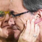 El president de la Generalitat, Artur Mas, junto a su esposa, Elena Rakosnik Tomé