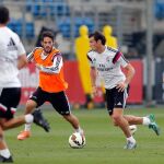 Imagen del entrenamiento madridista de esta mañana