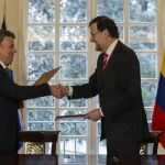 Mariano Rajoy y Juan Manuel Santos en La Moncloa