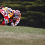 Marc Marquez, durante un «warm up»