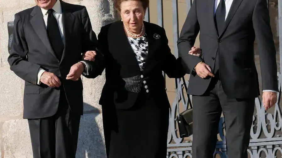 Los duques de Soria, la infanta Margarita, y Carlos Zurita, y su hijo, Alfonso Juan Carlos Zurita