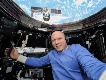 Oleg Artemyev durante su estancia en la Estación Espacial Oleg Artemyev durante su estancia en la Estación Espacial