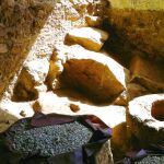 Los restauradores de la Consejería de Cultura han hallado un horno de fundición construido entre los años 1510 y 1566 y cinco moldes de campanas, así como la huella de un sexto.
