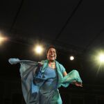 Susana Baca, en un momento de su actuación