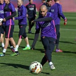 Imagen del entrenamiento de este viernes