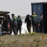 Registro de la Guardia Civil en la finca de Santa Cruz de la Zarza, Toledo