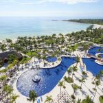 Imágen aérea del hotel Barceló en la Rivera Maya