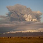 Imagen del Eyjafjallajokull, otro volcán en activo de Islandia